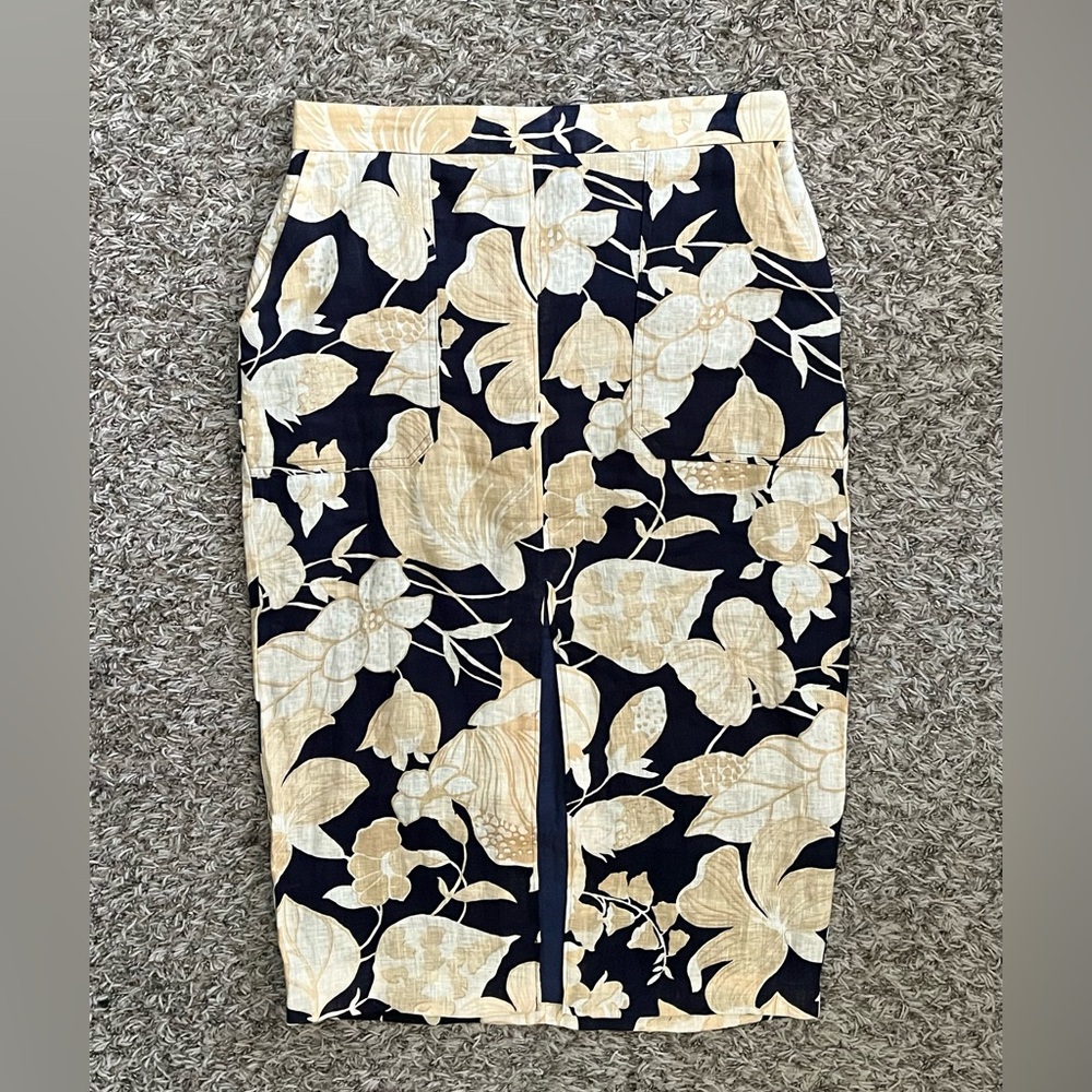 Reiss Jackson Linen Midi Skirt